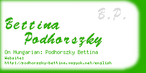 bettina podhorszky business card